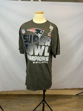 New England Patriots Super Bowl Champions T-Shirt Gray NFL Trophy Collection Men